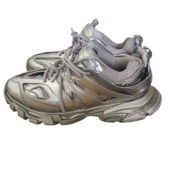Balenciaga Men's Silver Athletic Shoes